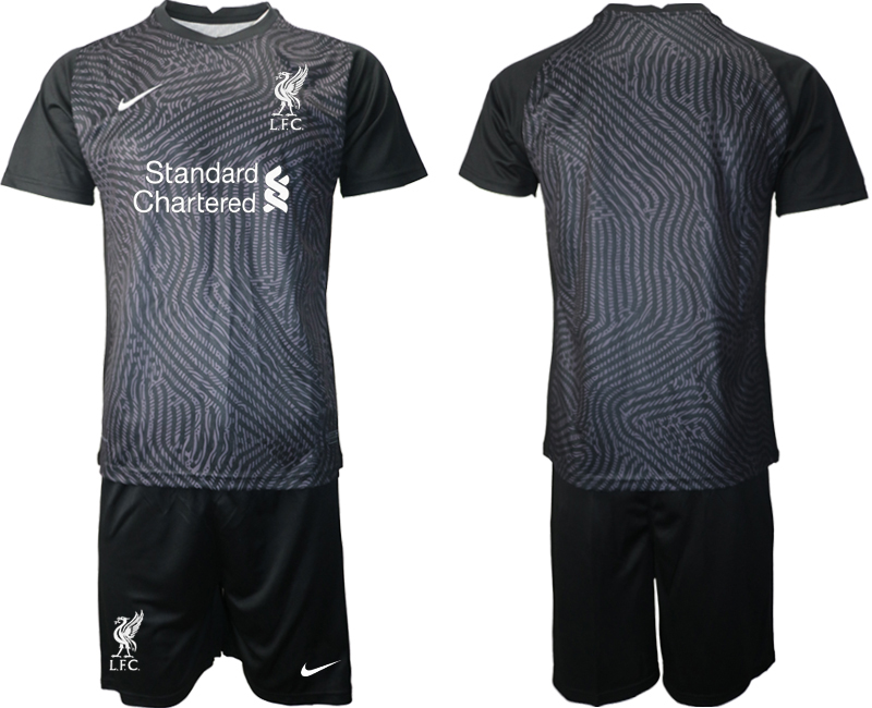 2021 Men Liverpool black goalkeeper soccer jerseys